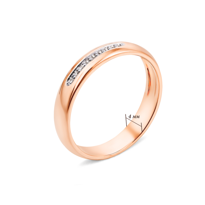 Обручальное кольцо с бриллиантами (100007/0.8S)