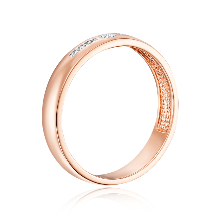 Обручка з діамантами. Артикул 100009/01/0/8157