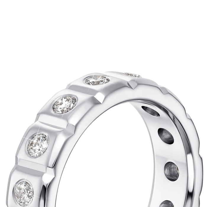 Обручальное кольцо с бриллиантами. Артикул 10003/2.25б