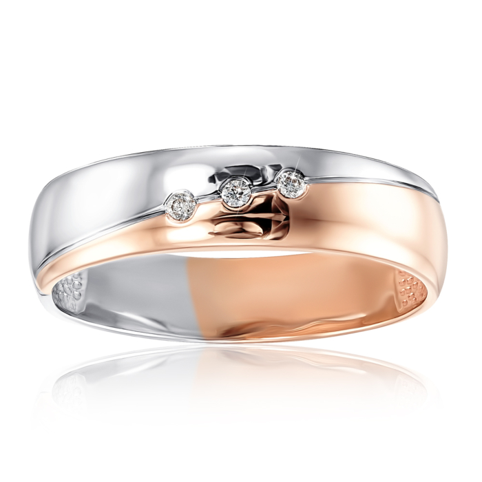 Обручка з діамантами. Артикул 1019/1.5