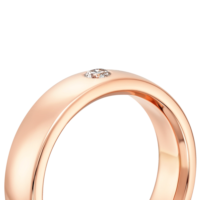 Обручальное кольцо с бриллиантом. Артикул 1006/3