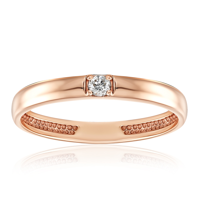 Обручка з діамантом. Артикул 10154/2.25