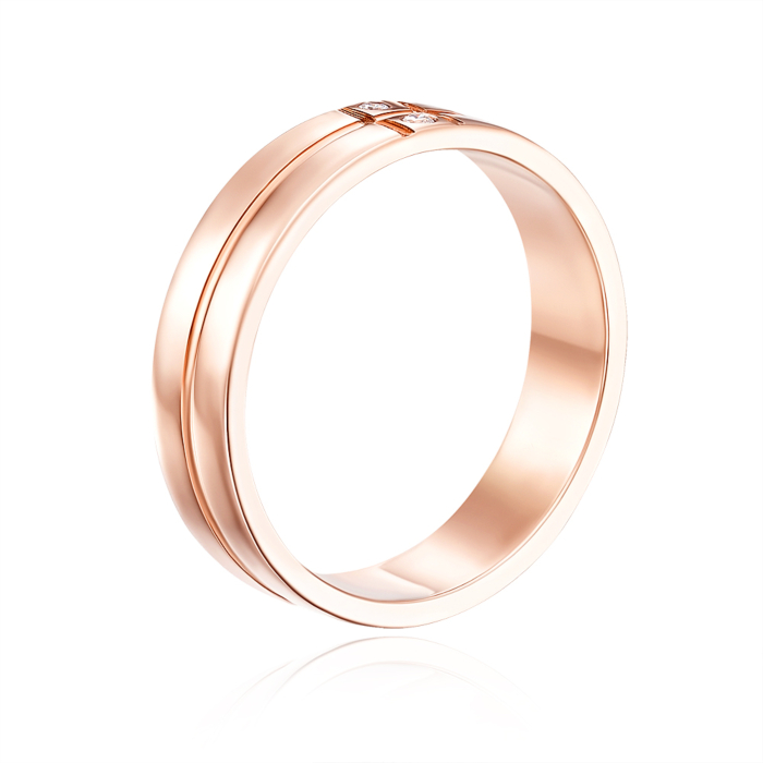 Обручка з фіанітами. Артикул 10129