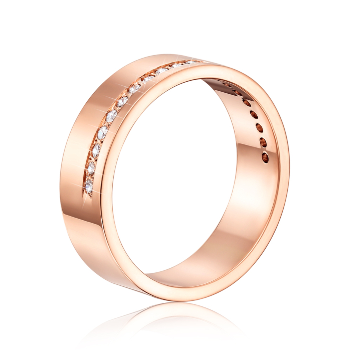 Обручка з фіанітами. Артикул 1078