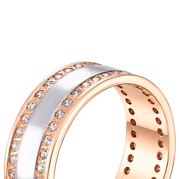 Обручка з фіанітами. Артикул 1088/1