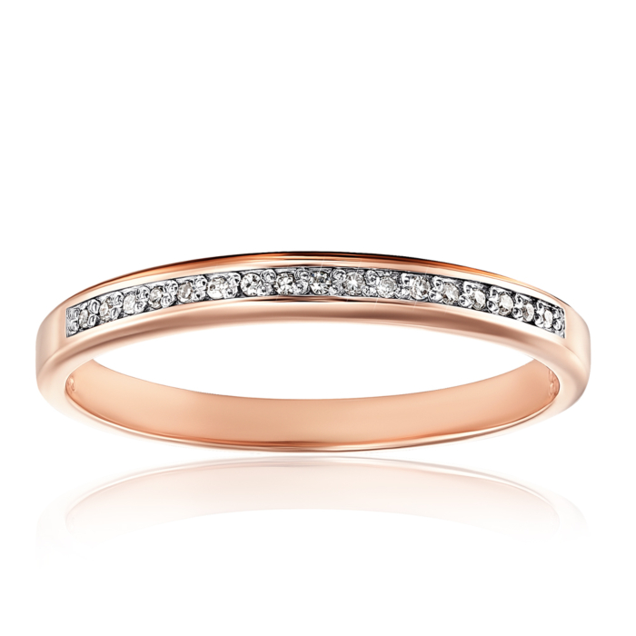 Обручальное кольцо с бриллиантами. Артикул 10153/01/1/8007