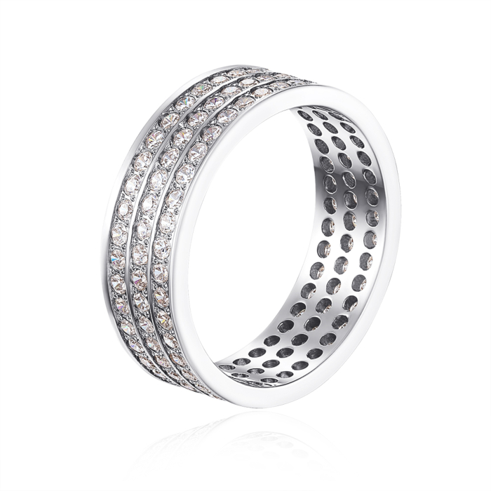 Обручка з фіанітами. Артикул 1084б