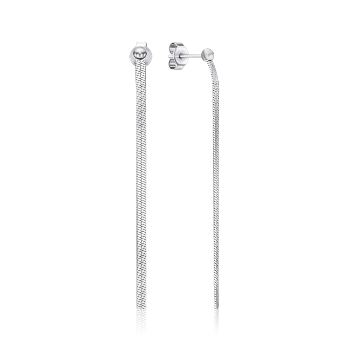 Срібні сережки без вставки. Артикул OCAXD000037-E/12