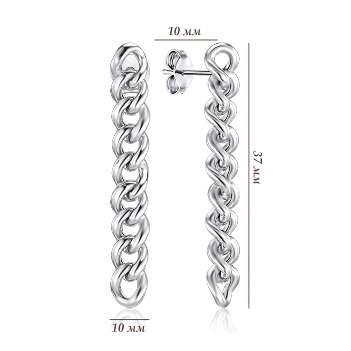 Срібні сережки без вставки OCAXD000045-E/12