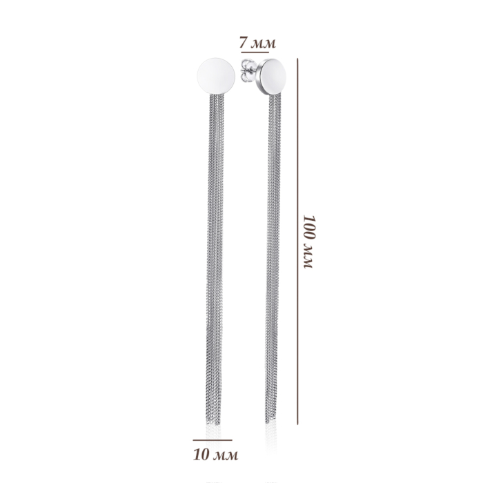 Срібні сережки без вставки OCFXD000024-E/12