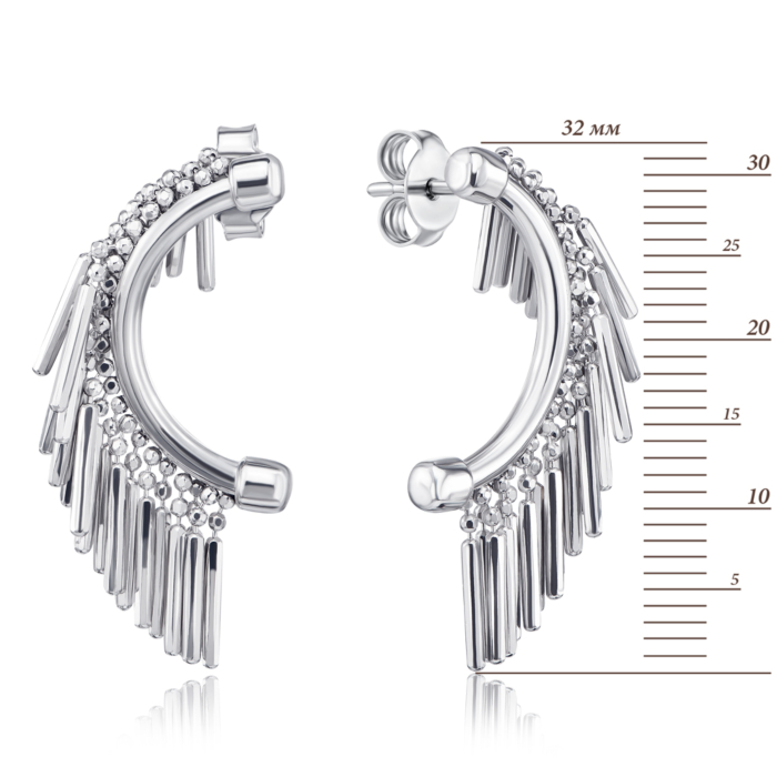 Сережки зі срібла з підвісками OCFXD000052-E/12