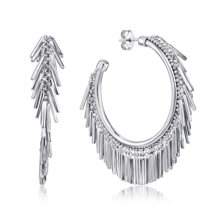 Серебряные серьги-конго без вставки. Артикул OCFXD000053-E/12