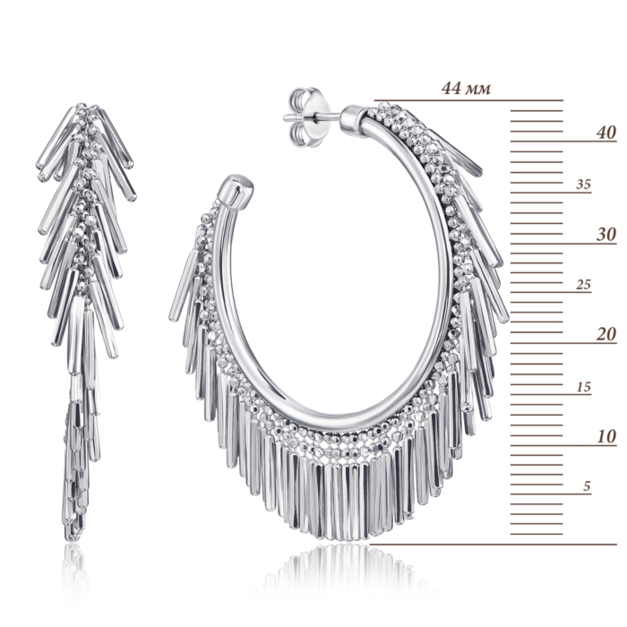 Серебряные серьги-конго без вставки. Артикул OCFXD000053-E/12