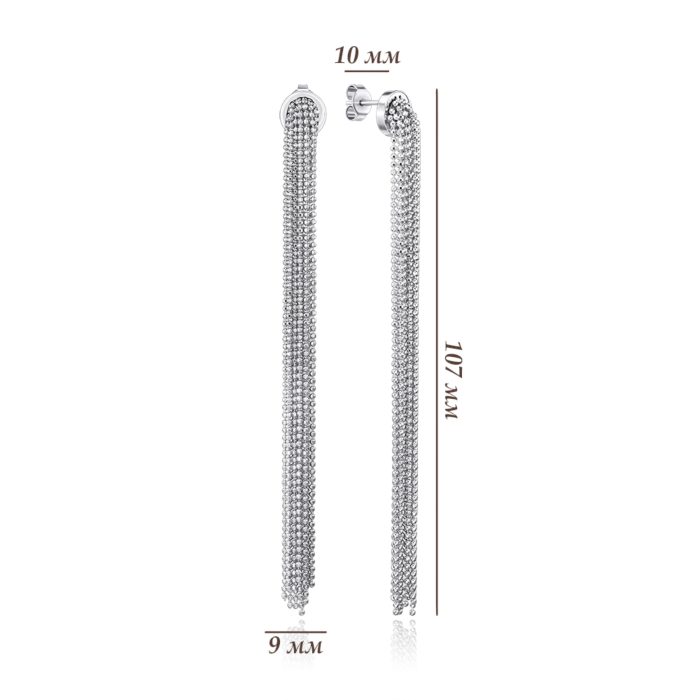 Срібні сережки без вставки. Артикул OCFXD000085-E/12