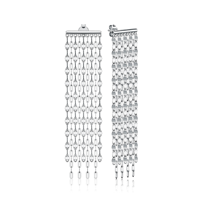 Срібні сережки без вставки OCFXD000141-E/12