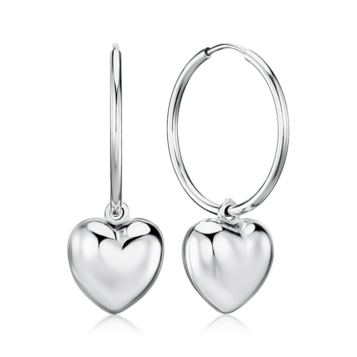 Серебряные серьги без вставки OCHXD000008-E/12