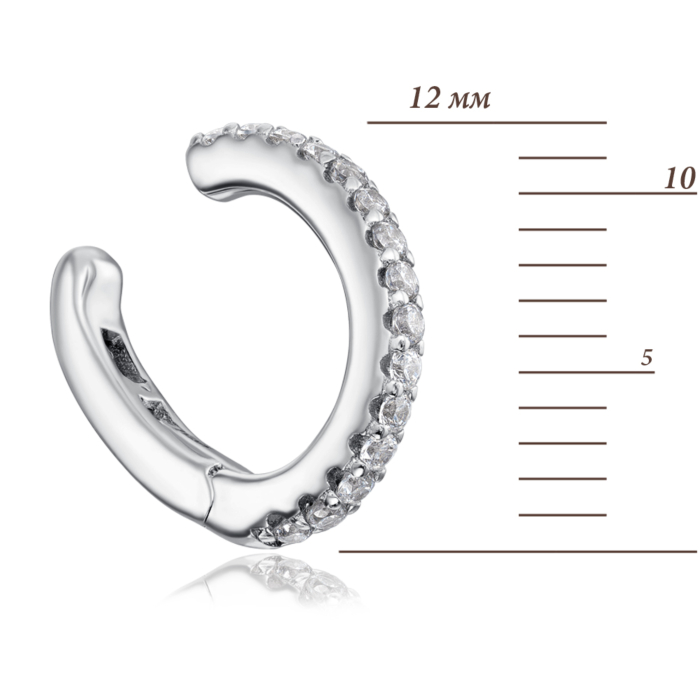 Срібні сережки з фіанітами. Артикул OE03159A-E/12/1