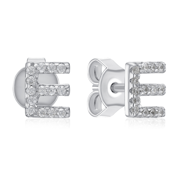 Серебряные серьги с фианитами. Артикул OE04126A-E/12/1