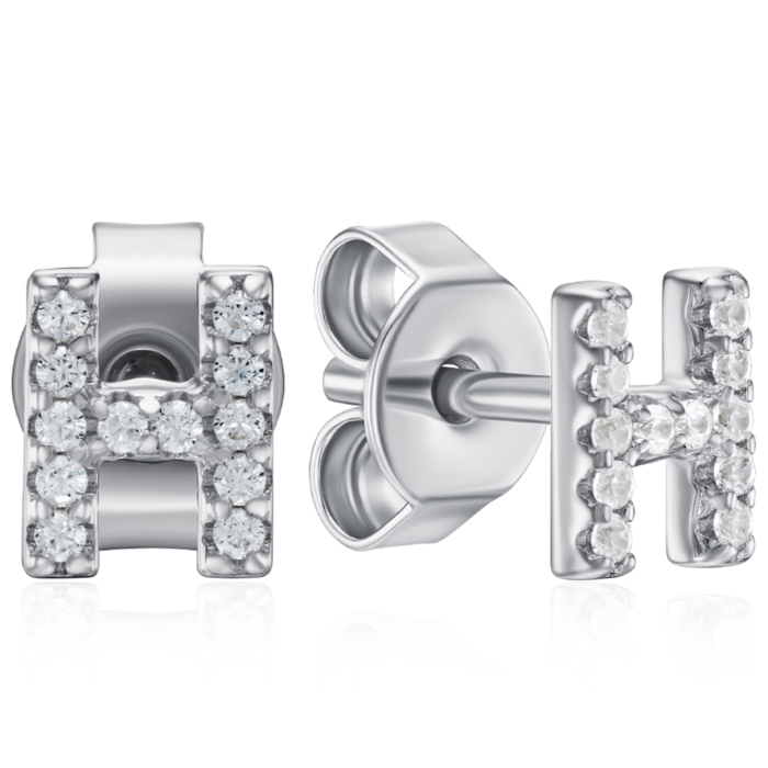Срібні сережки з фіанітами. Артикул OE04129A-E/12/1