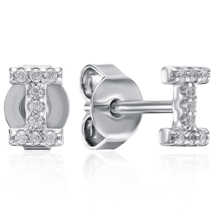 Серебряные серьги с фианитами. Артикул OE04130A-E/12/1