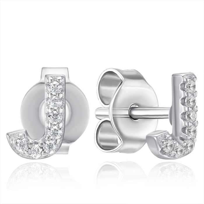 Серебряные серьги с фианитами. Артикул OE04131A-E/12/1