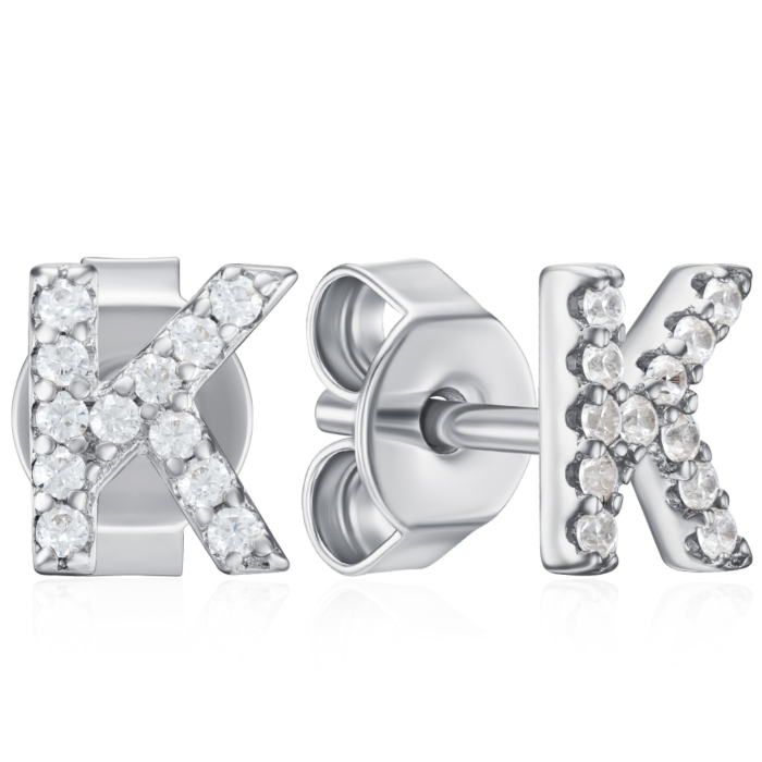 Срібні сережки з фіанітами. Артикул OE04132A-E/12/1