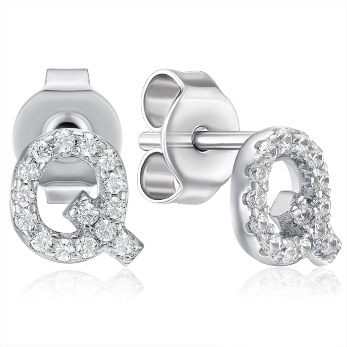 Серебряные серьги с фианитами. Артикул OE04138A-E/12/1