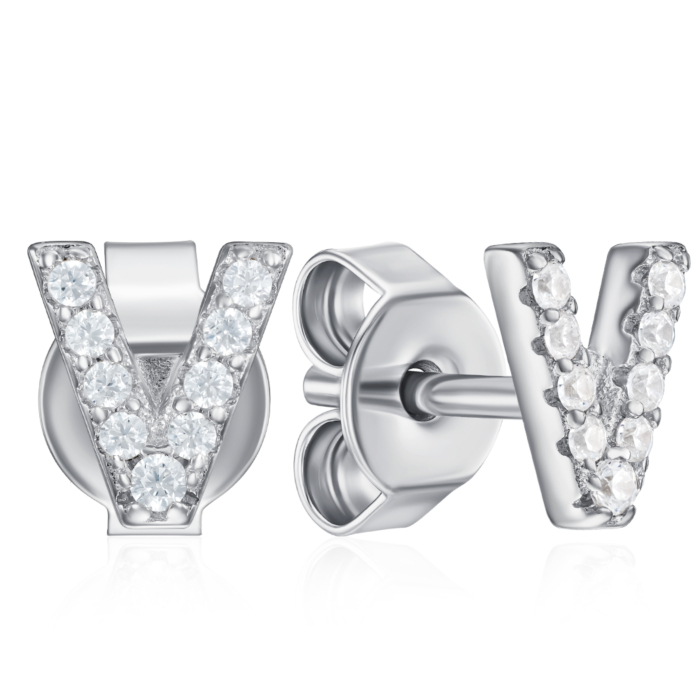 Срібні сережки з фіанітами. Артикул OE04143A-E/12/1