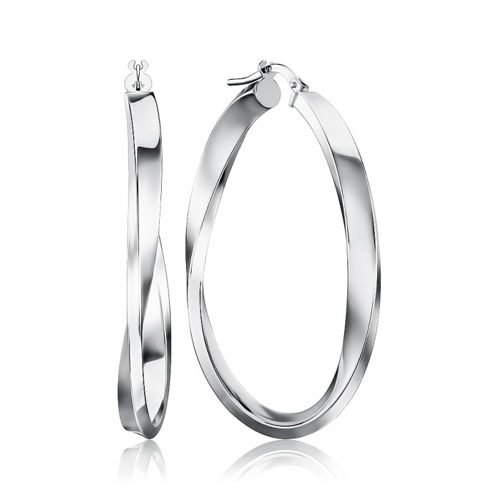 Серебряные серьги-конго без вставки OF032-0058-E/12