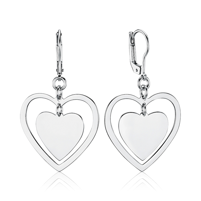 Срібні сережки без вставки OFAXD000025-E/12