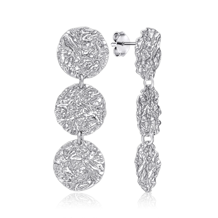 Серебряные серьги без вставки. Артикул OFAXD000037-1-E/12