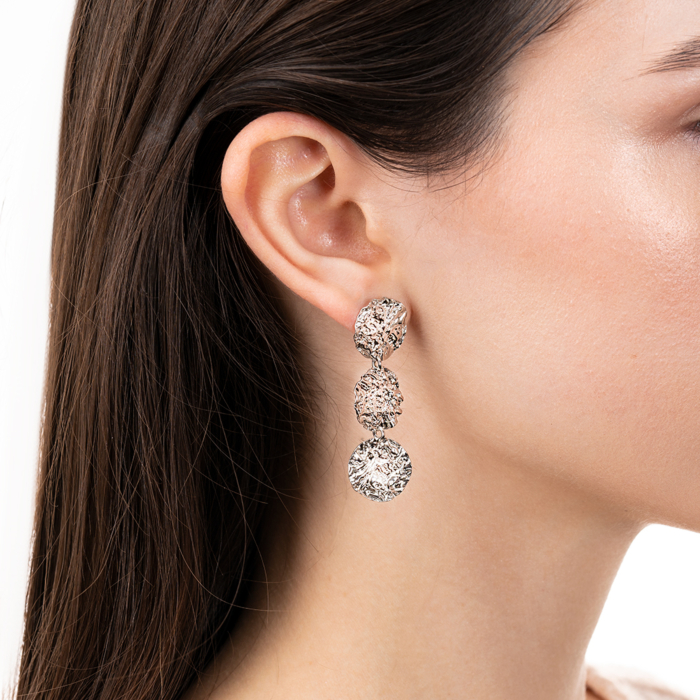 Серебряные серьги без вставки. Артикул OFAXD000037-1-E/12