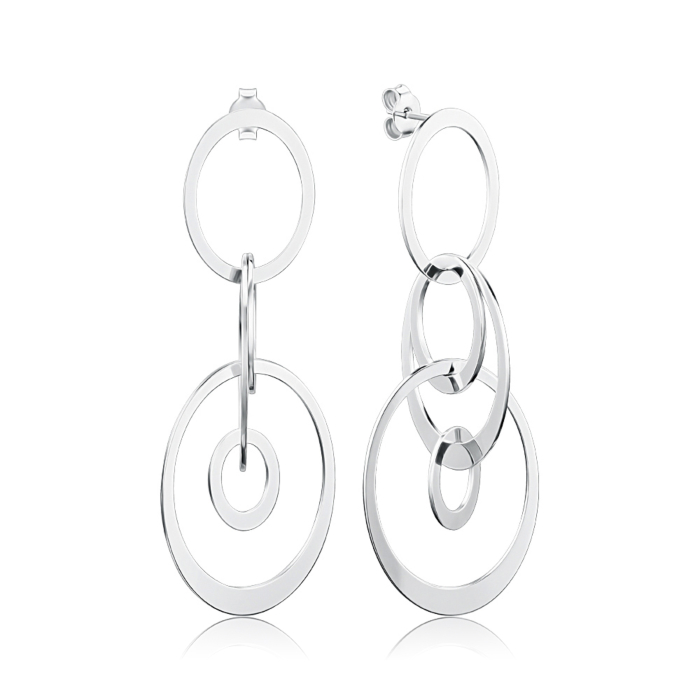 Срібні сережки без вставки. Артикул OFAXD000071-E/12