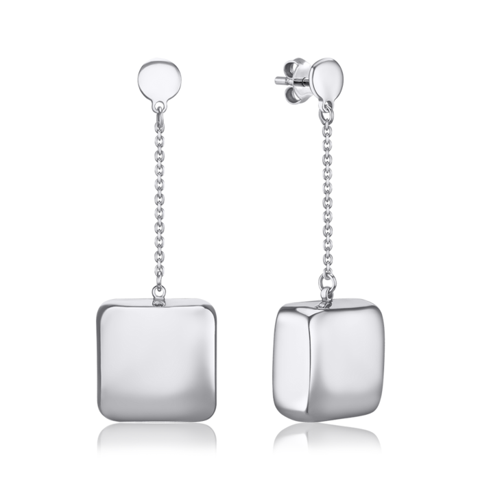 Срібні сережки без вставки OFAXD000109-E/12