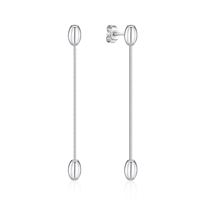 Срібні сережки без вставки OFAXD000112-E/12