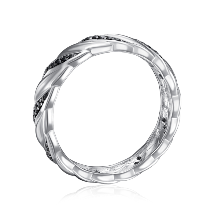 Срібна каблучка з фіанітами. Артикул OG00034A-R/12/526