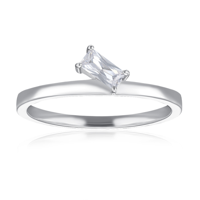 Срібна каблучка з фіанітом. Артикул OL02774A-R/12/1