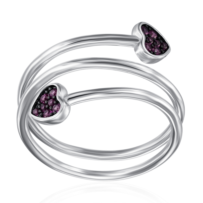 Серебряное кольцо с фианитами. Артикул OL03325A-R/12/1504