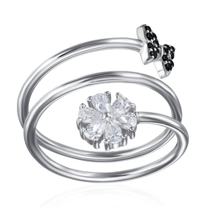 Срібна каблучка з фіанітами. Артикул OL03944A-R/12/7