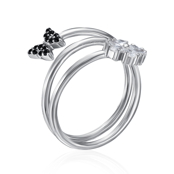 Срібна каблучка з фіанітами. Артикул OL03944A-R/12/7