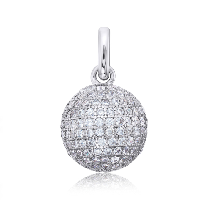Срібна підвіска з фіанітами. Артикул OP02819A-P/12/1