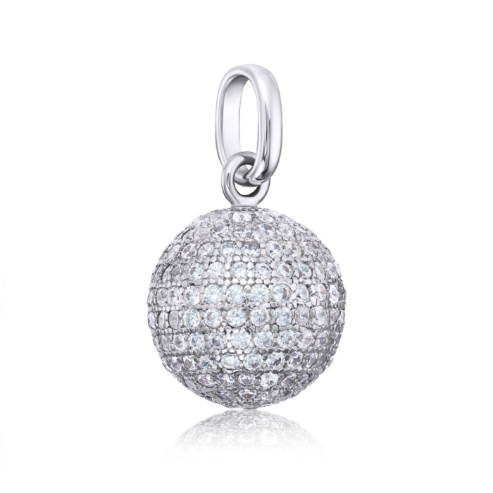 Срібна підвіска з фіанітами. Артикул OP02819A-P/12/1