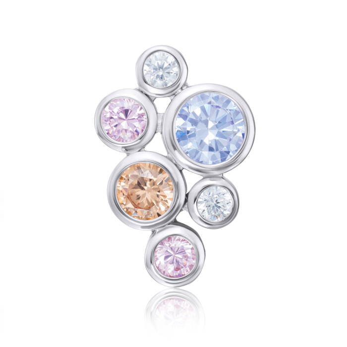 Срібна підвіска з фіанітами. Артикул OP02949C-P/12/1