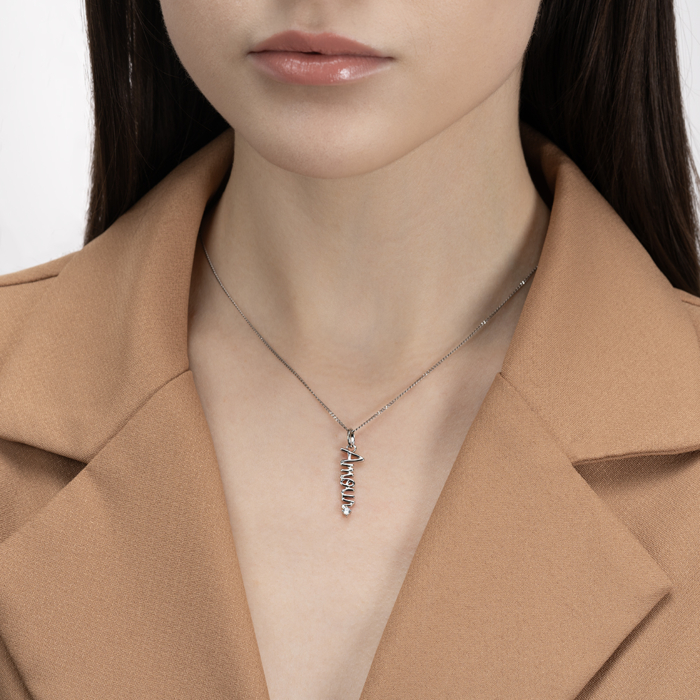 Срібна підвіска з фіанітом. Артикул OP03313A-P/12/1