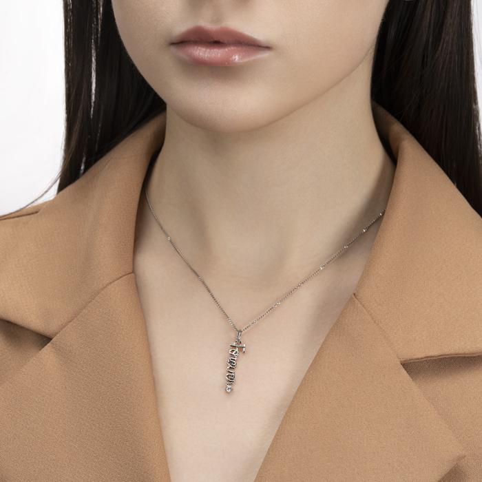 Срібна підвіска з фіанітом. Артикул OP03315A-P/12/1