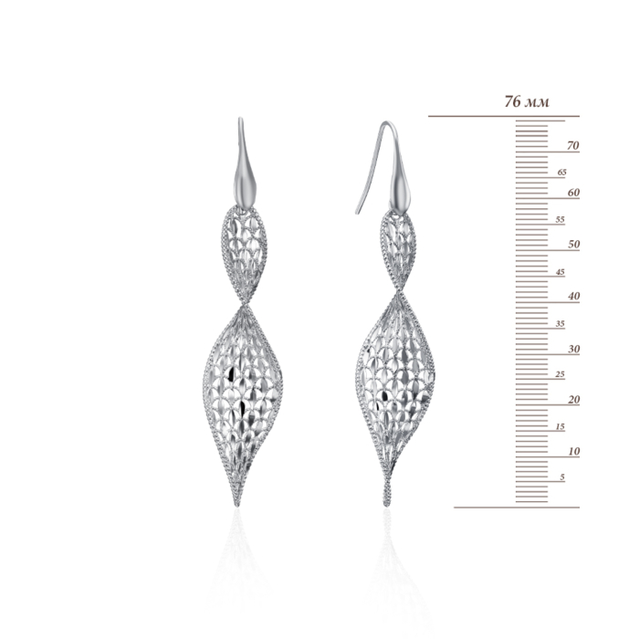 Срібні сережки-підвіски. Артикул OR001-E/12