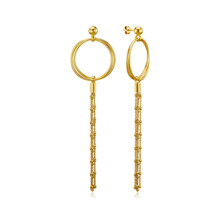 Срібні позолочені сережки ORT 8620 G-E/20