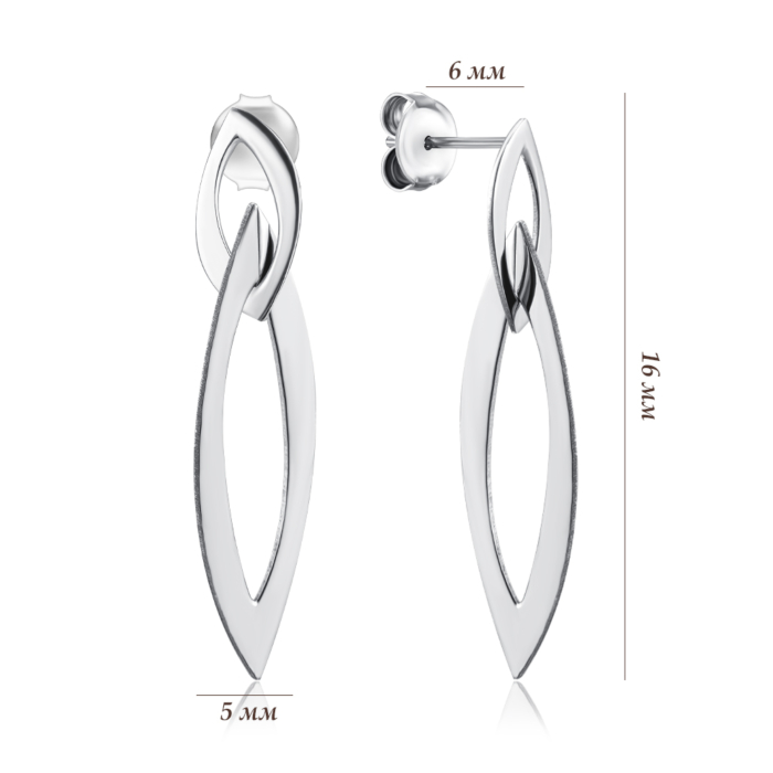 Срібні сережки. Артикул ORT 8788 RH-E/12