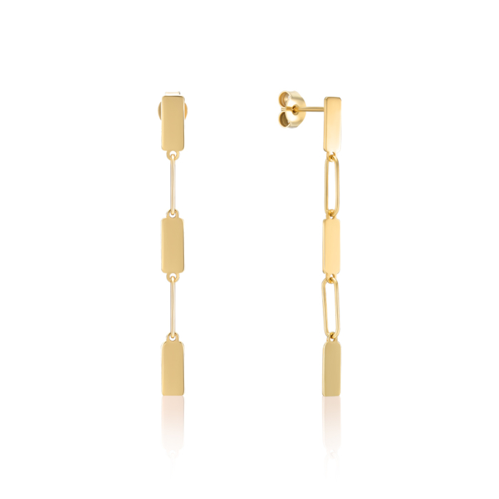 Серебряные позолоченные серьги. Артикул ORT 8324-E/20