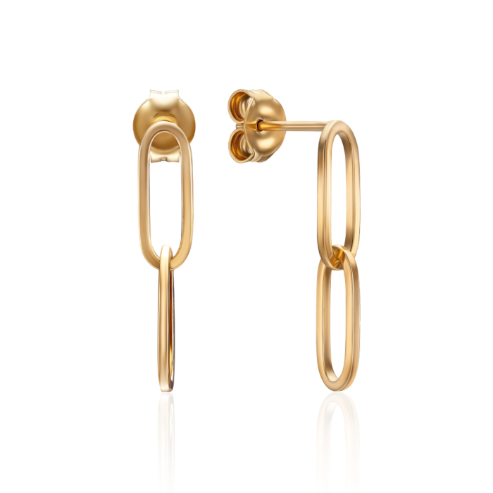 Срібні позолочені сережки. Артикул ORT 8563 G-E/20